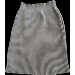 LAST DAY!  Wool Ribbed stretchy knit mini zip skirt